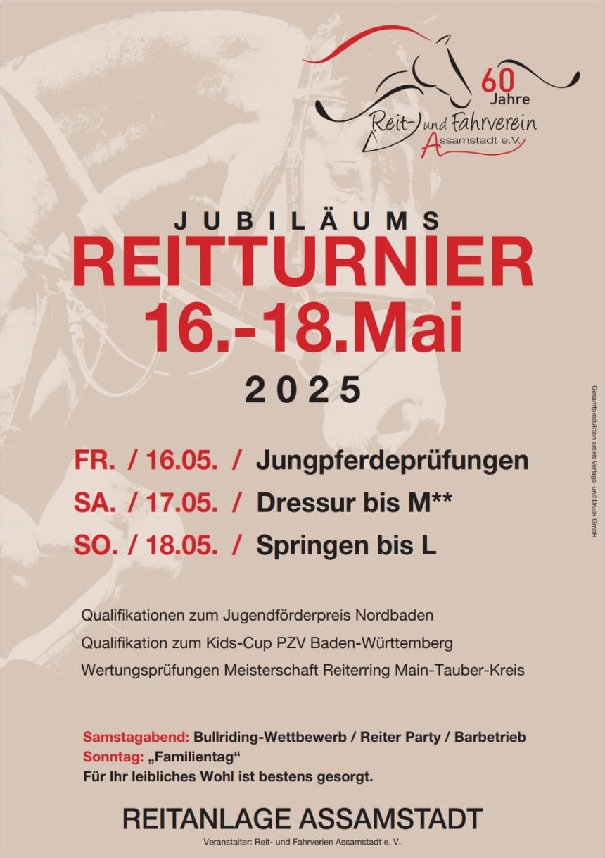 Reitturnier Plakat 2025